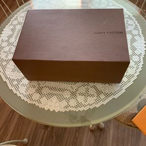 Louis Vuitton shoe box.